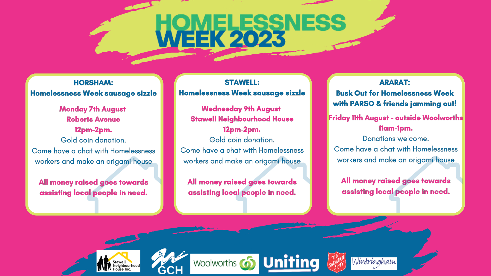 Homelessness Week Events Happening Across Our Region.